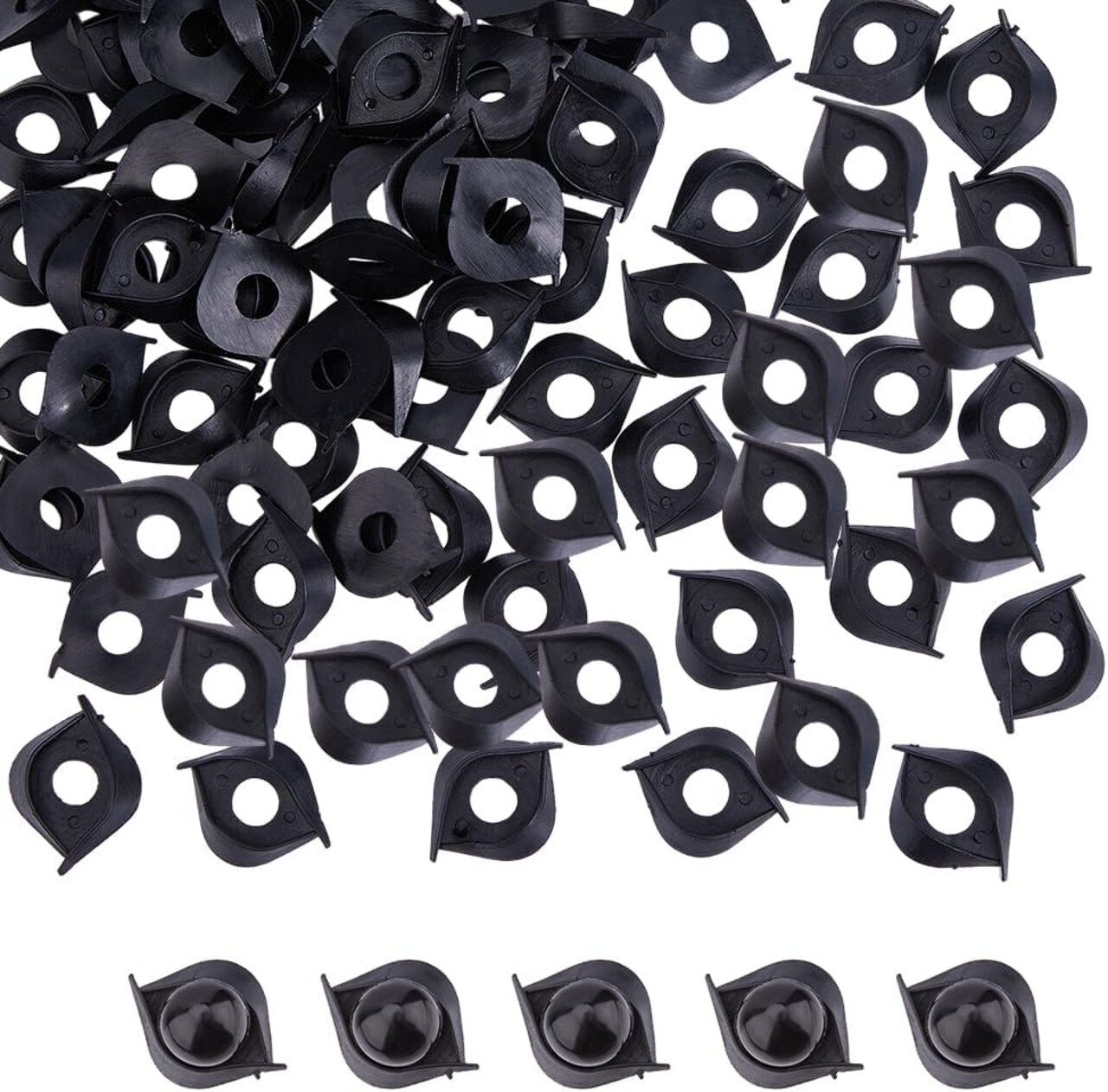 100Pcs 29mm Double Eyelid Safety Eyes for Amigurumi – Crochet, Plush, Dolls & DIY Crafts